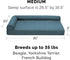 Furhaven Replacement Dog Bed Cover Pinsonic Quilted Paw L Shaped Chaise, Machine Washable - Bluestone, Medium...