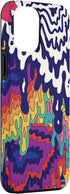 iPhone 12 Pro Max Trippy Paint Drip Doodle Blue Red Purple Rainbow AEQ068 Case...