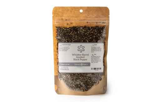 Savory Spice Whiskey Barrel Smoked Black Pepper - Cracked Pepper Smoked with Oak Staves from Whiskey Barrels | Smoked Pepper Seasoning for BBQ, Gr...