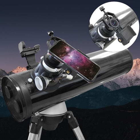 Metal Smartphone Telescope Adapter Camera Mount, Universal Phone Mount, Work with for Telescope Spotting Scope Microscope Monocular Binocular...