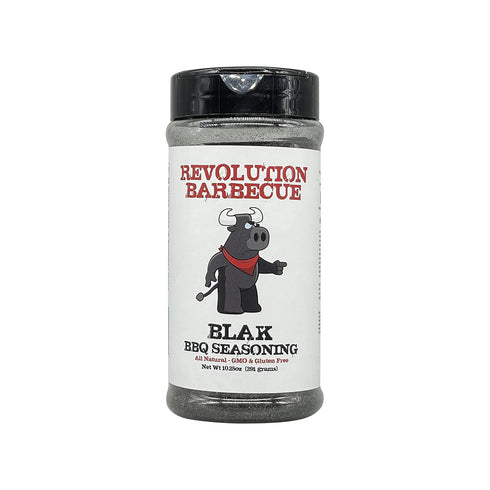 Revolution Barbecue Blak BBQ Seasoning | Gourmet black charcoal barbecue seasoning for Steak, Brisket, and Chicken | All Natural...