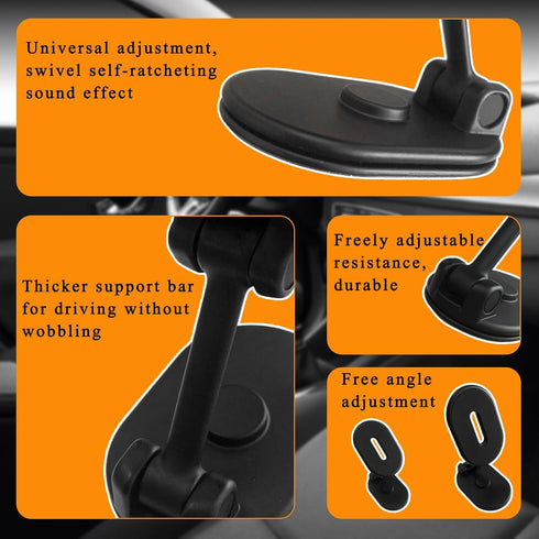 Magnetic Phone Holder for Car, 360 Degree Rotatable Auto Cell Phone Mount with 8 Strong Magnet, Dashboard Adhesive Phone Mount Compatible with All...