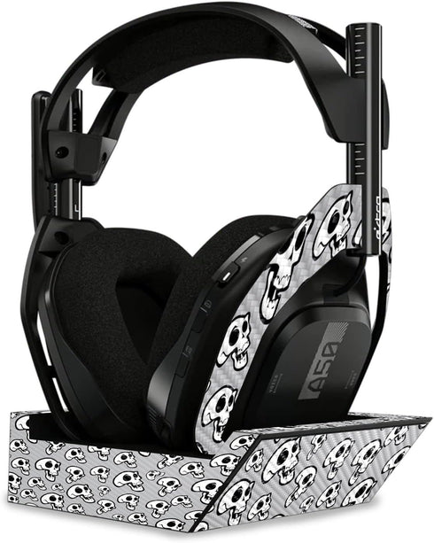 MightySkins Carbon Fiber Skin Compatible with Astro A50 Wireless Headphones + Base Station (Gen 4) - Laughing Skulls | Protective, Durable Texture...