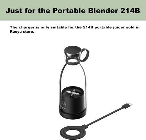 OTPEIR Personal Size Blender Charger, Portable Blender Charger, Battery Powered USB Blender Charger (Black)...