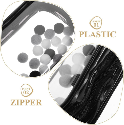 Toyvian 2pcs Small Doll Storage Bags Action Figures Display Clear Bag with Keychain, Zipper Organizer Hanging Collectibles Box for Mini Dolls Figu...