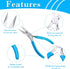 Jewelry Pliers, Shynek 4pcs Jewelry Making Tools Kit with Needle Nose Pliers/Chain Nose Pliers, Round Nose Pliers, Wire Cutters and Bent Nose Plie...