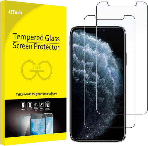 JETech Screen Protector for iPhone 11 Pro, iPhone Xs and iPhone X 5.8-Inch, Tempered Glass Film, 2-Pack...