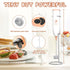 Handheld with Stainless Steel Stand USB-charging Foam Maker, DOUBLE WHISK Mini Blender and Electric Mixer Coffee Frother (Brown)...