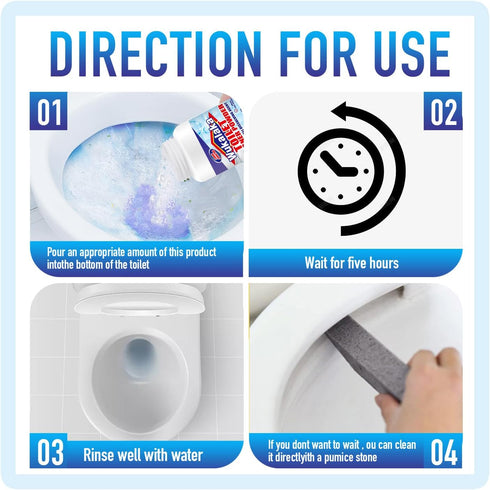 Pumice Stone for Toilet Cleaning Bowl Stick, Pumice Stone Toilet Bowl Clean Brush, Powerfully Cleans Hard Water Rings, Calcium Buildup and Stains,...