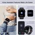 IOWODO Smart Watch for Men Women - 1.85''HD Screen with Make and Answer Calls, with AI Voice Assistant, SpO2/Heart Rate/Sleep Monitor, 100+ Sports...