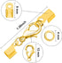 450 Piece Jewelry Making Accessories Kit Include 200 Fold Over Cord End Caps Crimp End Tips 200 Jump Ring Connectors and 50 Bracelet Necklace Lobs...