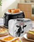 Toaster Dust Cover for Kitchen 2 Slice, Farmhouse Cow Flower Black Bread Maker Cover Toasters Covers for Fingerprint Protector, Washable Kitchen S...
