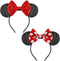 Mouse Ears,Mouse Ears Headband,Halloween Headbands for Women,2 Pcs Mouse Ear Costume Headbands for Christmas Birthday Party,Shiny Sequin Bow Mouse...