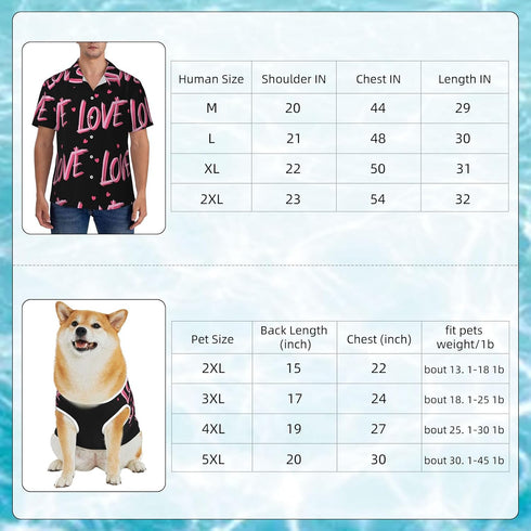 Hawaii Dog Shirt, Dog Owner Matching Clothes, Pet Summer T-Shirts Floral Breathable Cool Clothes Hawaiian Shirts for Dog Cats Owner and Pet Shirts...