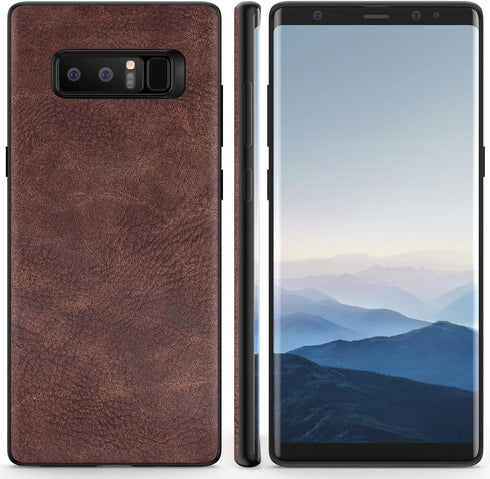 Salawat for Galaxy Note 8 Case, Slim PU Leather Vintage Shockproof Phone Case Cover Lightweight Soft TPU Bumper Hard PC Hybrid Protective Case for...