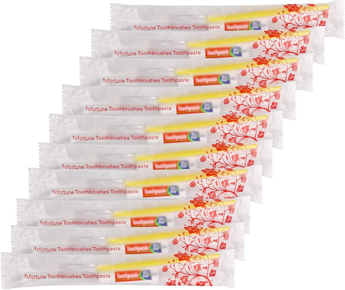 30 Pack Disposable Toothbrushes with Toothpaste (5 Colors)...