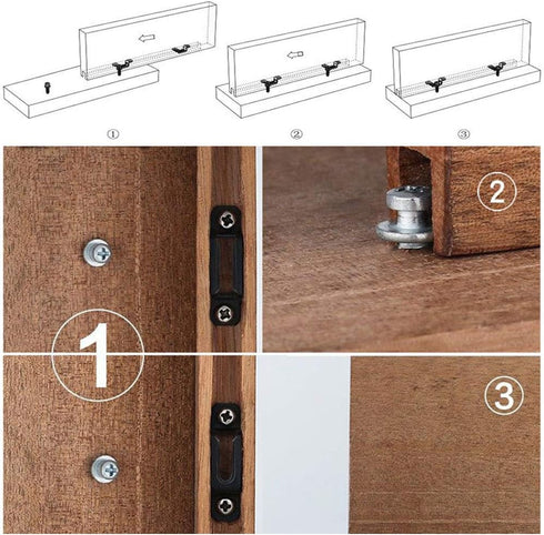 2 Set Invisible Connector Screw Fasteners Two-in-One Hidden Simple Assembly Connection Cabinet Wardrobe Furniture Hardware Accessories...