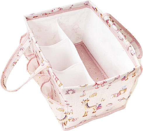 Baby Caddy Diaper Bag - Changing Bag Baby Multi-Function Travel Diaper Caddy Bags for Baby Care, Large Capacity, Stylish and Durable (Pink)...