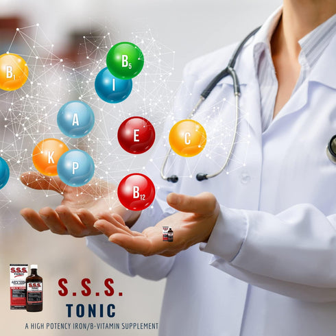 S.S.S. Tonic, Iron and Vitamin B Supplement, High Potency Vitamins, Bottle,10 Fl Oz (Pack of 1)...