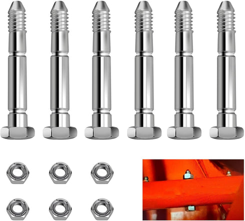 1/4" Shear Bolt and Nut 53200500 6 Pack Compatible with Ariens ST520 ST524 ST624 ST724, 53200500 Shear Bolt and Nut Kit Fits 532005 05907100 AM123...