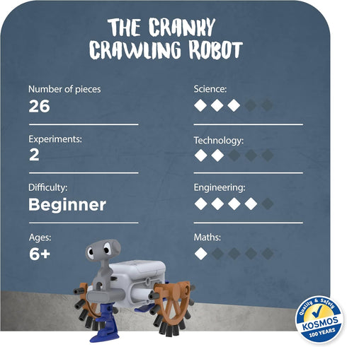 Thames & Kosmos ReBotz: Scootz – The Cranky Crawling Robot | Build a Wacky Motorized Robot! | Collect All 4 | Combine to Make New Robotic Creation...
