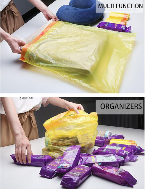 Small Garbage Bags for Bathroom, Kitchen Trash Bags Drawstring Unscented Yellow 4 Gal Clear Trash Can Liner...