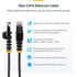 StarTech.com 10 ft CAT6 Cable - Slim CAT6 Patch Cord - Blue Snagless RJ45 Connectors - Gigabit Ethernet Cable - 28 AWG - LSZH (N6PAT10BLS)...