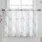 FMFUNCTEX Sage Green Kitchen Curtains with Tree Branch Pattern - Semi Sheer Linen Tiers for Bathroom, Cafe - 24 Inch Length, Grey Farmhouse Rustic...