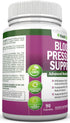 Blood Pressure Support Supplement - 13 Herbs & Vitamins - with Hawthorn, Hibiscus, Garlic & Olive Leaf Extract - Natural Supplement for Women & Me...