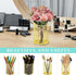 2Pcs ( Square + Circle ) Post Note Holder + Pen Holders,Gold Metal suit for Desk Memo?tableware?flowers?marker pencil Storage,Home Office Supplies...