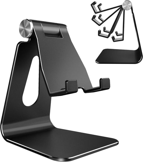 CreaDream Adjustable Cell Phone Stand, Phone Stand, Cradle, Dock, Holder, Aluminum Desktop Stand Compatible with Phone Xs Max Xr 8 7 6 6s Plus SE ...