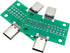 2pcs USB 3.1 Type C Male to Female Test Board with PCB Board 24 Pins 2.54 mm Double Sided Connector Socket for Data Line Wire Cable Transfer...