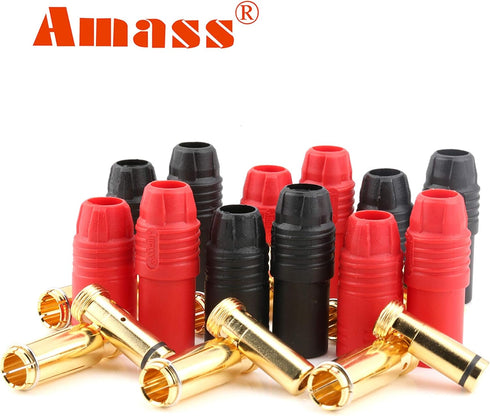 SoloGood 6pairs Amass AS150 Male Female Anti Spark Connector Gold Plated Banana Plug Set for Battery ESC and Charge Lead...