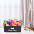 Geyecete Dog Toys Storage Bins - with Wooden Handle, Collapsible Pet Supplies Storage Basket Pet supplies storage Basket/Bin Kids Toy Chest Storag...