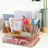 Ogrmar Rose Gold Desk Supplies Organizer, Multi-functional Mesh Desk Organizer with 6 Compartments & Desk Drawer Organizer for Office Supplies and...