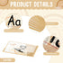 46 Pcs Boho Bulletin Board Decorations Letters Alphabet Boho Wood Grain Rainbow ABC Number 1-20 Cards Alphabet Line Cutouts Poster Classroom Wall ...