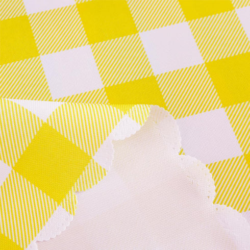 MANGATA CASA Yellow Gingham Tablecloth for Square Tables-Checkered Table Cloth Waterproof Kitchen & Table Linens-Polyester Buffalo Plaid Wrinkle F...