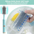 Electric Cleaning Brush with USB Rechargeable Electric Bottle Brush Cleaner and 3 Replaceable Silicone Bottle Brushes and Straw Cleaner Brush,Perf...