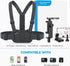 Sametop Phone Chest Mount Harness Holder Mobile Phone Strap Clip Compatible with iPhone Samsung GoPro 12/11/10/9/8 DJI Osmo and Most Cell Phones A...