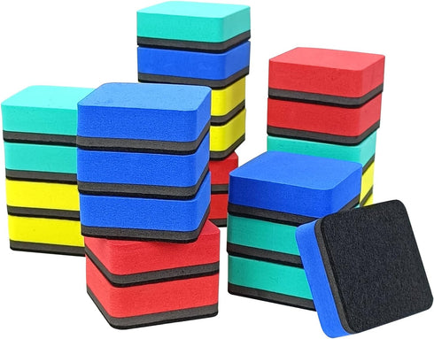 Dry Erase Eraser,24 Pack Magnetic Whiteboard Erasers,Small Dry Erase Board Erasers for Classroom, Home, and Office (24)...