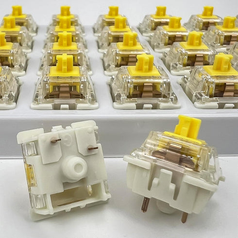 Gateron G Pro 3.0 Yellow Keyboard Switches,Linear 3-pins RGB Pre-lubed for Gaming Mechanical Keyboard (Yellow,72PCS)...