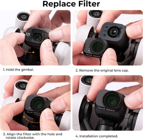 K&F Concept Mini 3/Mini 3 Pro MCUV Protection Filter, 28 Multi-Coated UV filter Compatible with DJI Mini 3/Mini 3 Pro...