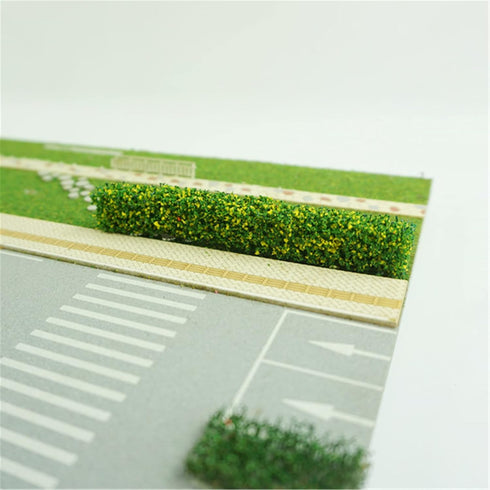 12 Pcs Miniature Shrub Strips Static Shrub Vegetation Groups Bush Model Static Scenery Model Aritificial Plants for DIY Architecture Building Mode...