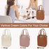 Makeup Bag Large Capacity Travel Cosmetic Bag with Handle Portable Small Cosmetics Bag for Purse Cute Makeup Storage Bag Waterproof PU Leather Mak...