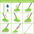 Scrub Cleaning Brush with Long Handle 35' '- 2 in 1 Extendable Floor Brush Tub & Tile Scrubber Brush Sponge with 3 Sponge Brush & 1 Stiff Bristles...