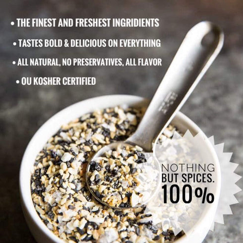 Everything Bagel Seasoning Blend Original XL 10 Ounce Jar - Bagel Allspice, Sesame Seasoning Spice Shaker, Delicious Blend of Sea Salt and Spices ...