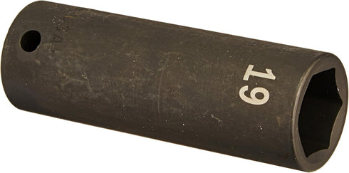 SK Tools USA 1/2" Drive, 19MM, 6 Point, Deep Impact Socket | 34269...