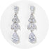 SWEETV Teardrop Wedding Bridal Earrings for Brides, Bridesmaids, Crystal Cubic Zirconia Dangle Drop Earrings for Women Prom Gifts...