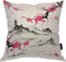 Beabes 18X18 Inch Pillowcase Cherry Landscape, Traditional Japanese Lakes Cherry Pink Comfortable Throw Pillow Case Square Cushion Cotton Linen De...