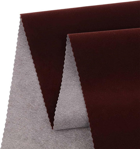 Self Adhesive Velvet Flocking Liner for Jewelry Drawer Art Crafts DIY Project Coffee Color Velvet Fabric Peel and Stick Drawer Velvet Liner 17.7" ...